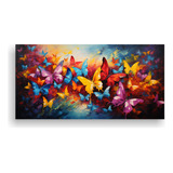 100x50cm Cuadros Abstractos De Mariposas En Relieve Flores