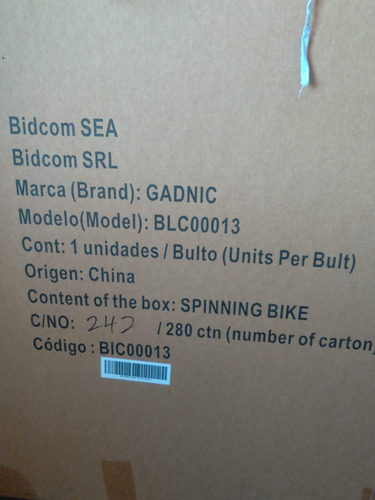 Bicicleta Spinning Gadnic Blc00013