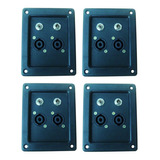 4 Borneras Doble Speakon Plug Para Bafle