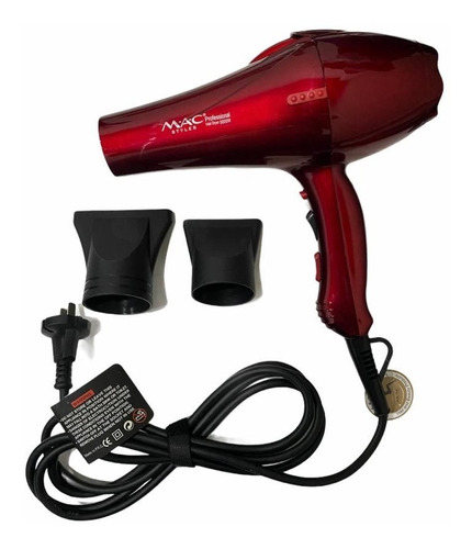 Secador Mac Styler 5000w Profesional Color Color Rojo 110v/220v