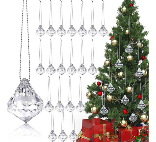80 Piezas De Diamantes De Cristal Para El Árbol De Navidad