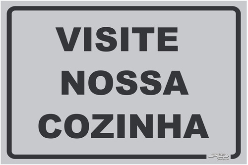 Placa Visite Nossa Cozinha - 3 | 30x20 Restaurante
