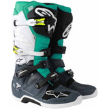 Botas Alpinestars Tech 7 Green Grey Motocross Emporio