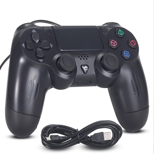 Kit 2 Controle Joystick Ps4 Pc Sem Fio Manete Dualshock Led