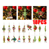 Colgante De Árbol De Navidad De Grinch, 18 Piezas, D