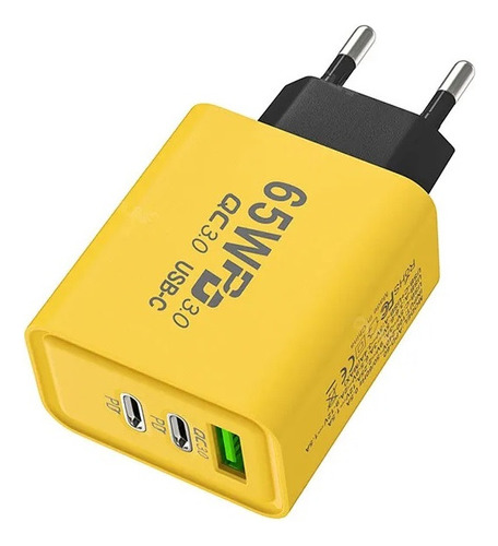 Cargador Usb C Pd 65w Carga Rapida Quick Charge 3.0 Qualcomm