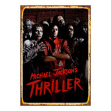 1 Cartel Metalico Estampado Triller Michael Jackson 40x28 