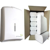 Dispenser Toalla Intercalada Mano + 10 Packs De 250 Blancas