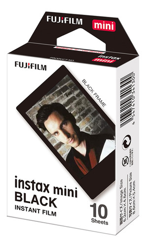 Filme Papel Instax Mini 8, 9, 11 Mini Link, Borda Preta 10ft