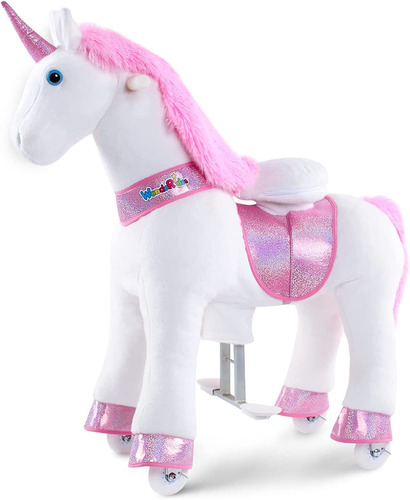 Juguete De Caballo De Unicornio Rosa Tamaño Mediano 4,...