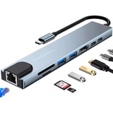 Apadtador Hub Usb C Pc Mac 8 En 1 Multifuncion Hdmi Usb 3.0