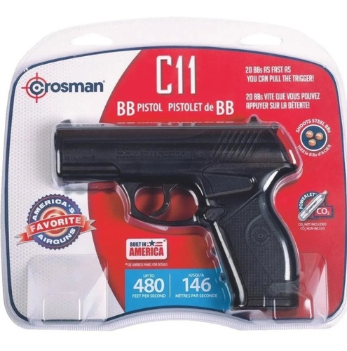 Pistola Co2 Aire Comprimido Crosman C11 +500 Balines+co2,etk
