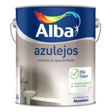 Pintura Esmalte Para Azulejos Alba 0,9 Litro - Acabado Brillante Color Blanco