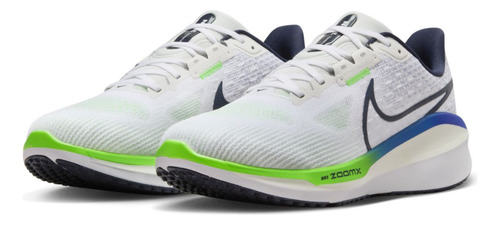 Tenis De Running Para Hombre Nike Vomero 17 Blanco Color Blanco/tinte Platino/azul Carrera/trueno Azul Talla 28.5 Mx