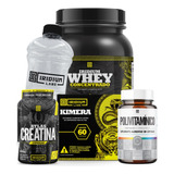 Kit Kimera + Whey Protein + Creatina + Polivitamínico +galão Sabor Doce De Leite