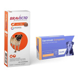 Bravecto 4,5 A 10kg Antipulgas Carrapatos +  Vermífugo