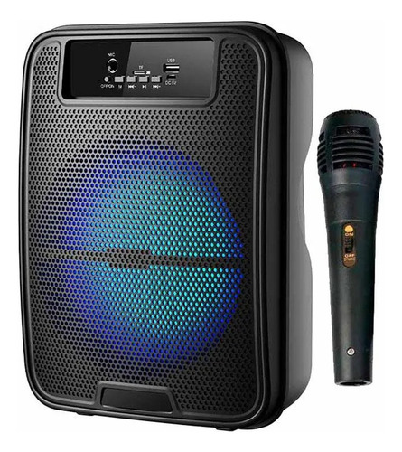 Parlante Portatil Bluetooth Microfono Karaoke Usb Tf Radiofm