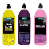 Shampoo Auto + Limpa Alumínio Baú + Desengraxante Vintex 1,5