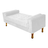 Recamier Félix King Size 195cm Suede Branco - Doce Sonho