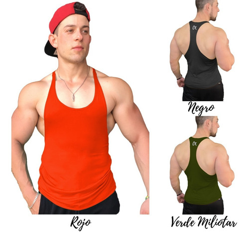 3 Unid Camisetas Esqueleto, Camisilla Hombre Gym Colores Fit