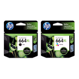 Combo Cartuchos Hp 664 Xl Negro Y Color Original + Resma