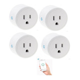 Enchufe Inteligente Wifi Alexa X4 Y Google Nest Smart Plug Color Blanco