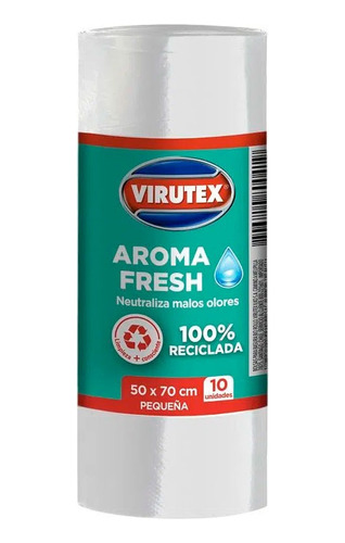Bolsa Basura Blanca 50x70 - Aroma Fresh - Virutex - 10 Uds.