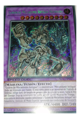 Gólem De Mecanismo Antiguo Definit Yu-gi-oh! Original Konami