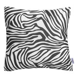 Cojín Decorativo Diseño Zebra Blanco Y Negro 60x60 Relleno