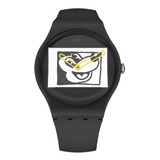 Reloj Swatch Suoz337 Mickey Blanc Sur Noir Ag Oficial C