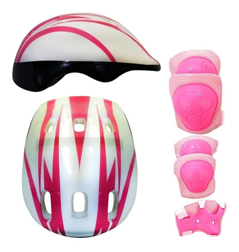 Kit Casco + Protecciones Infantil Basico Monopatin Scooter