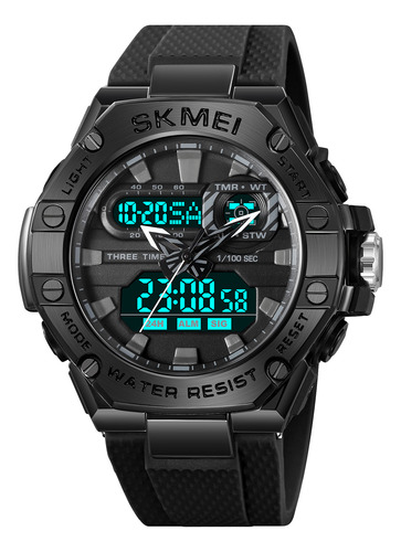 Reloj Electrónico Deportivo De Doble Pantalla Skmei 2221 Par