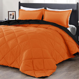 Downluxe Juego De Edredón King Size ' Edredón King Naranja Y