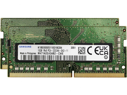 Memoria Ram Samsung, Sodimm, 2x16 Gb, Ddr4, 3200mhz, 260 Pin