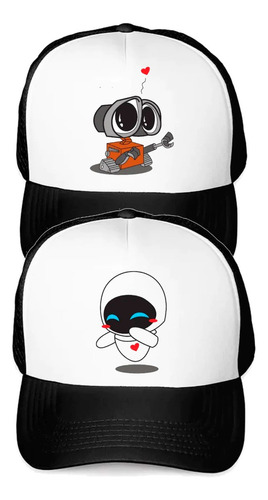  2 Jockey Gorro Malla Enamorados Pololos Parejas Wall-e Eva