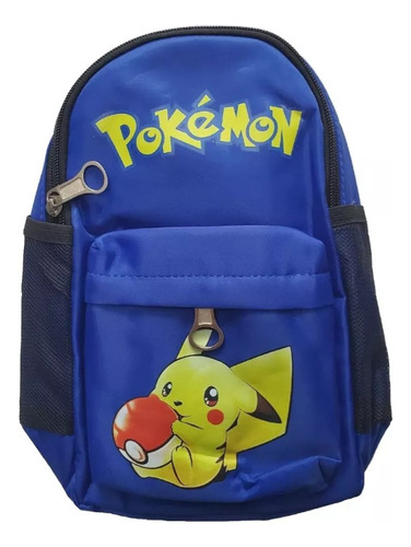 Mochila Pokémon Pikachu Mariconera 2 Compartimientos Escuela