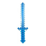 Brinquedo Espada Pixel Minecraft 58cm Som E Luz - Azul Nº21