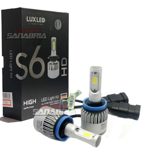 Kit Cree Led S6 32000 Lumenes H1 H7 Hb4 H3 H11 H8 H16 Bora Golf Fox Up C3 C4 Picasso Aircross Lounge Cactus Parnert 208 