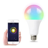 Lampara Led Wifi Smart Rgb + Luz Fria Bluetooth 220v 9w 