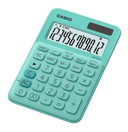 Calculadora Casio Ms-20uc-gn-s-ec De Escritorio Verde /vc