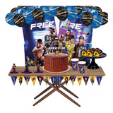 Kit Festa Aniversário Free Fire - Decoração C/ 85 Peças