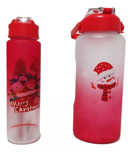 Botella Duo Termo Motivacional Navideño 2pcs Stickers