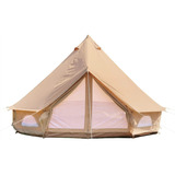 Tienda Glamping Camping 100% Algodón Caqui 5 Metros Diámetro