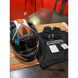 Casco Mac Modelo M67 + Guantes Mac Microfibra Cuero Street