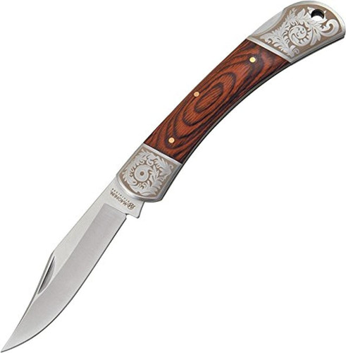 Navaja Boker Magnum 01sc002 Madera Acero Inoxidable Grabado