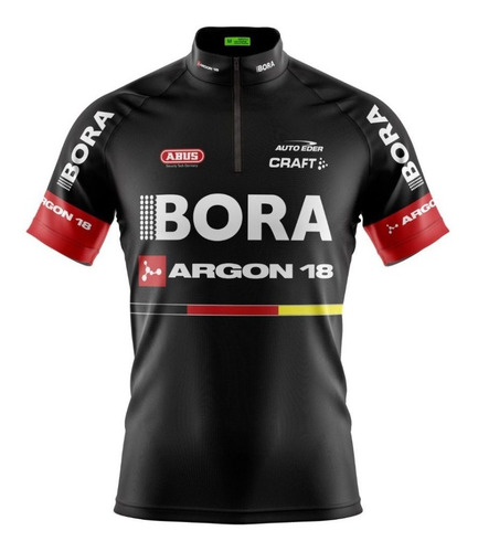 Roupa Ciclismo Camisa Camiseta Mtb Bora Preta Bike