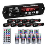 Kit 10 Placa Decodificadora 5v A 12v Usb Mp3 Bluetooth Rádio