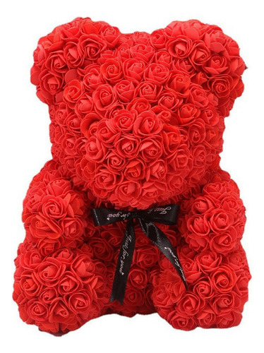 W Caixa Presente Urso De Espuma Rosa Dia Dos Namorados 25cm