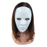 Máscara Blanca Sin Expresión Mujer Halloween Color Blanco Máscaras Plásticas