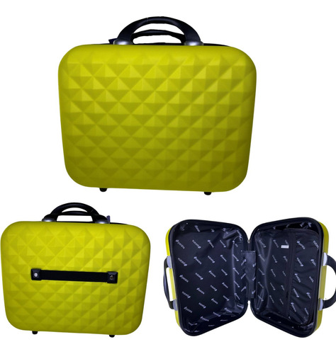 Frasqueira De Viagem Necessaire Abs Rígido 13 Cor:amarelo